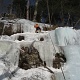 Jen climbing.