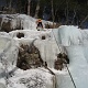 Jen climbing.