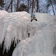 Marianne climbing.