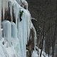 Adam climbing.