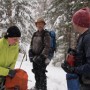 At the entrance to Brutus bushwhack. The snow was really coming down hard now.